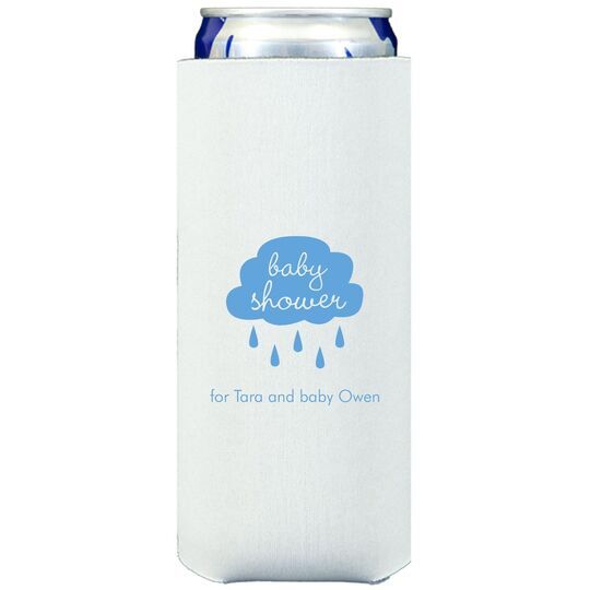 Baby Shower Cloud Collapsible Slim Koozies